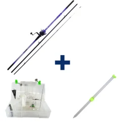 Packs Et Ensembles - PACIFIC PECHE Pack Elementair Surf 420 + Surf Box + Pique Surf Alu 1 M