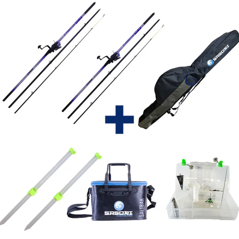 Packs Et Ensembles - SASORI + REDFISH Pack Elementair Surf 420 + Surf Box + Pique Surf Alu 1 M + Fourreau Surf + Baksalt