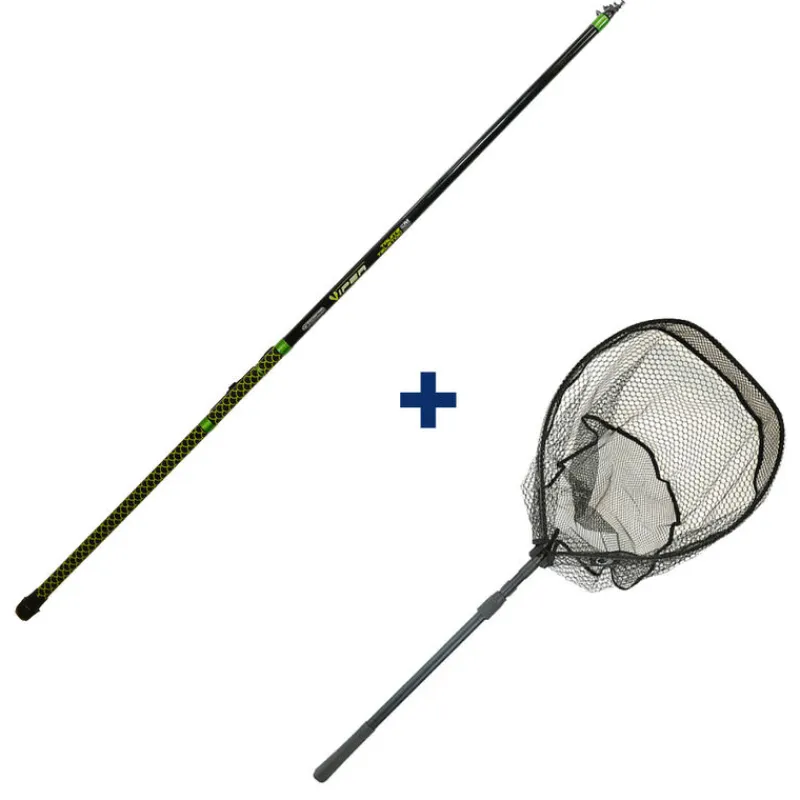 Packs & Ensembles - GARBOLINO Pack Canne Téléscopique 3m + Epuisette Pliante