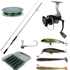 Packs Et Ensembles - PACIFIC PECHE Pack Major Craft Kahory Spinning Combo 2.13m, 7-28g + tresse + boite + leurres