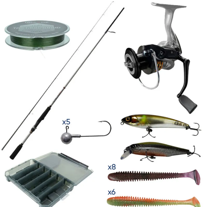 Packs Et Ensembles - PACIFIC PECHE Pack Major Craft Kahory Spinning Combo 2.13m, 7-28g + tresse + boite + leurres