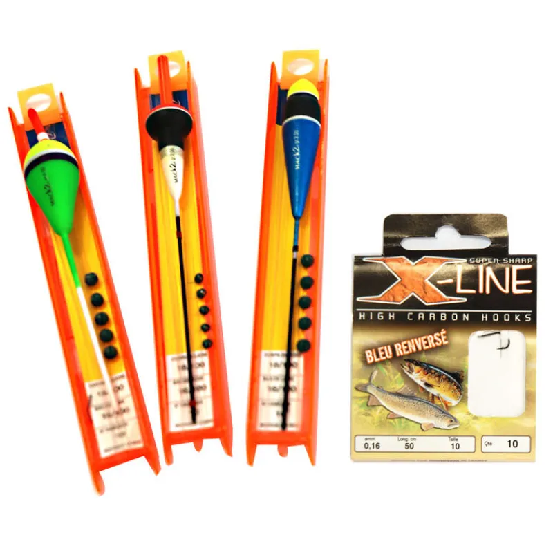 Bas De Lignes / Lignes Montées|Montages / Hameçons - X-LINE Pack mer bord xline kit lignes montées mer + hm