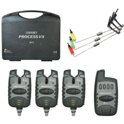 Découverte Pêche À La Carpe|Détection - TEAM CARPFISHING Pack 3 Process VX + Centrale + 3 Dropper