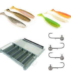 Packs Et Ensembles - PACIFIC PECHE Pack 6 Shad 15cm + 6 Têtes Plombées + Boite