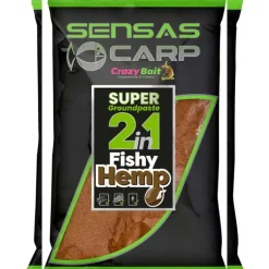 Appâts / Amorces - SENSAS Pate d'Eschage Super Groundpaste 2en1 Fishy Hemp 1kg