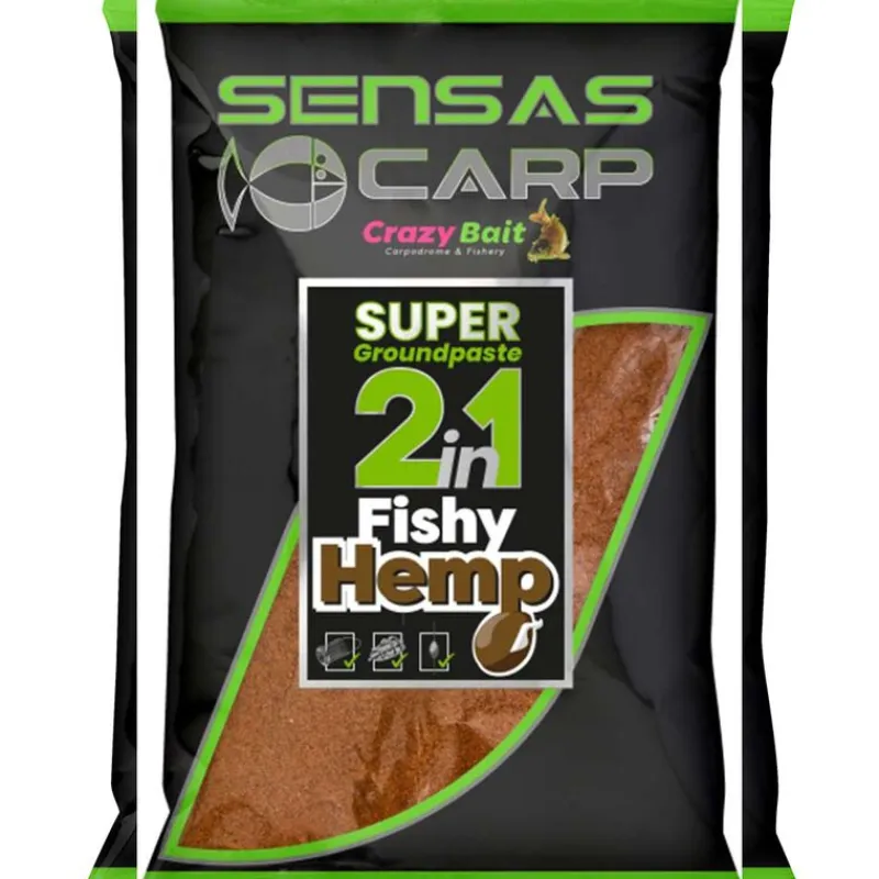 Appâts / Amorces - SENSAS Pate d'Eschage Super Groundpaste 2en1 Fishy Hemp 1kg