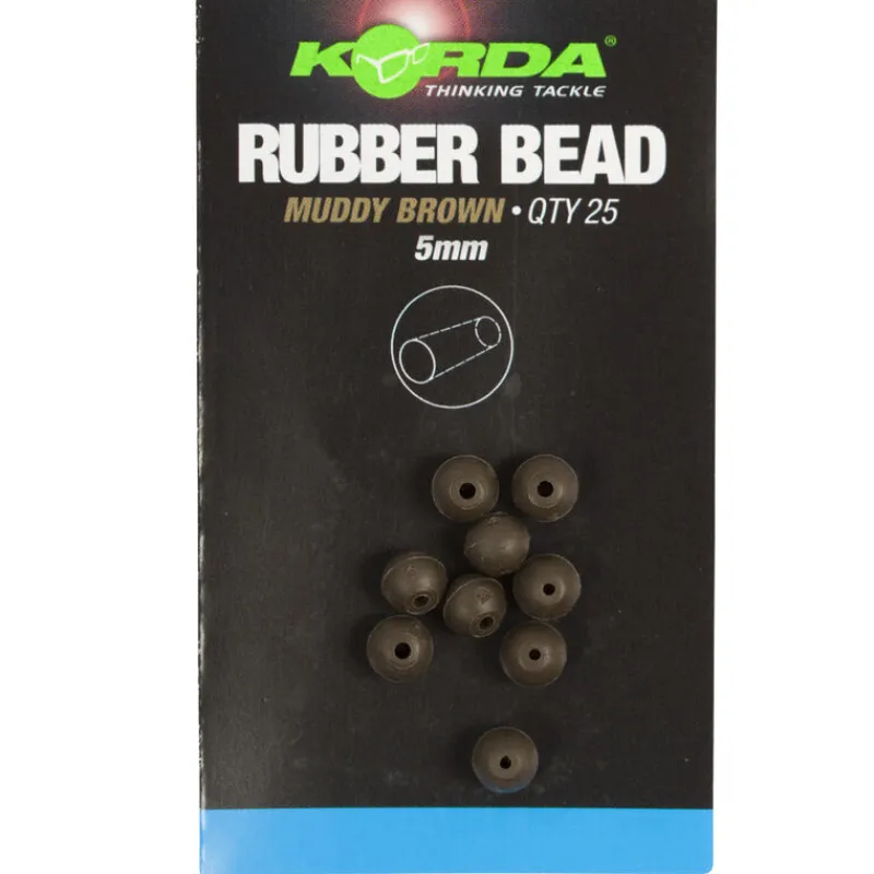 Acc.Montages/Hameçons - KORDA Perle de protection pour ligne carpe safe zone 5mm rubber bead (x25)