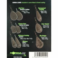 Acc.Montages/Hameçons - KORDA Plomb à émerillon distance casting (x2)
