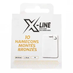 Hameçons - X-LINE Pochette de 10 hameçons montès bronzès