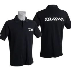Vêtements|Vêtements / Wading - DAIWA Polo noir anches courtes