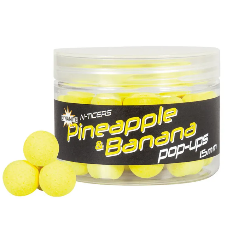 Appâts Et Fabrication - DYNAMITE BAITS Pop-Up N-Ticers Pineapple & Banana