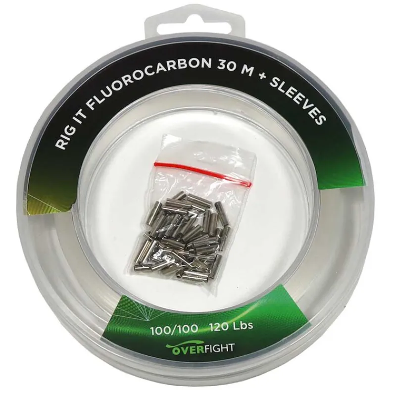 Acc. Montage / Hameçons|Filaments - OVERFIGHT Rig It Fluorocarbon 100/100 30m + Sleeves