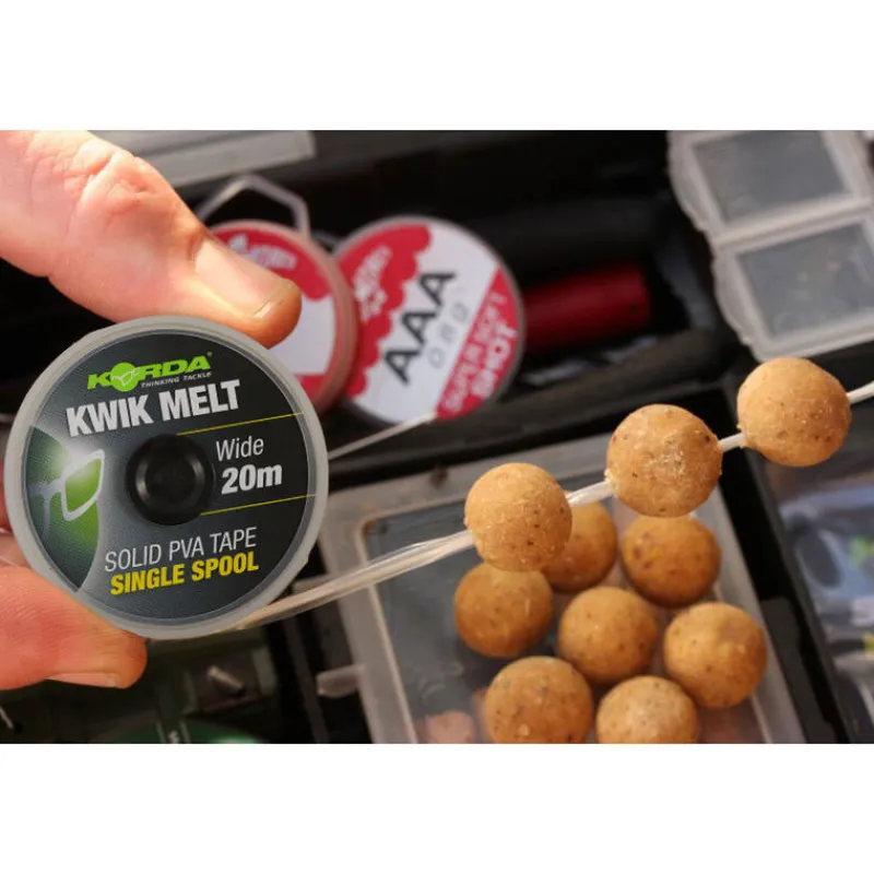 Amorçage/Propulsion - KORDA Ruban soluble carpe kwik melt 5mm pva (40m)