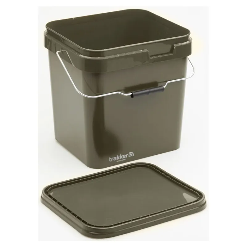 Amorçage/Propulsion|Bagagerie/Rangement - TRAKKER Seau carpe olive container 17l