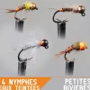 Leurres À Truite - GARBOLINO Set Nymphe x4 - petites rivières / eaux teintées
