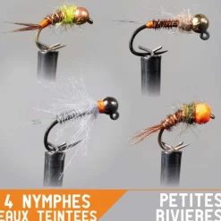 Leurres À Truite - GARBOLINO Set Nymphe x4 - petites rivières / eaux teintées