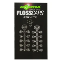 Acc.Montages/Hameçons - KORDA Stop appât carpe floss caps clear (x20)