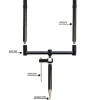 Supports Cannes|Packs - KORDA Support 2 cannes pack singlez alu black + surelevateur 6.5"