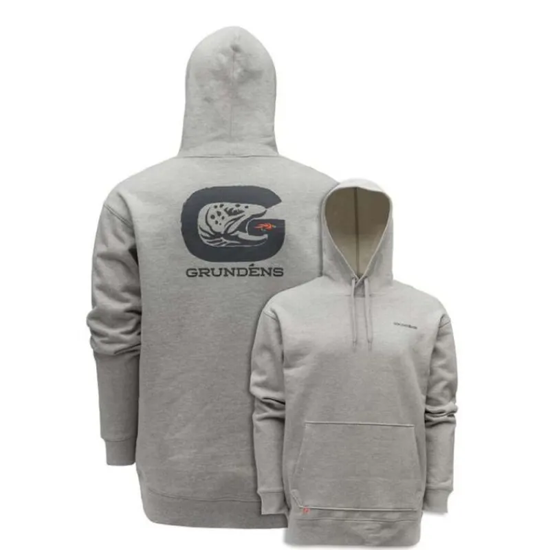 Vêtements - GRUNDENS weathirt G Trout Hoodie Ahtetic Heather