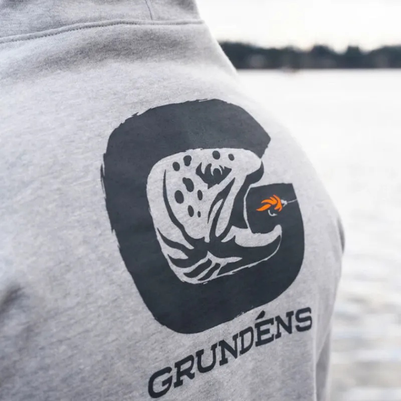 Vêtements - GRUNDENS weathirt G Trout Hoodie Ahtetic Heather