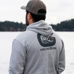 Vêtements - GRUNDENS weathirt G Trout Hoodie Ahtetic Heather