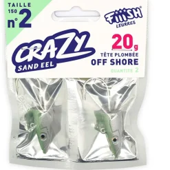 Leurres|Pêche Aux Leurres - FIIISH Tete plombee crazy sand eel 150 off shore 20g (x2)