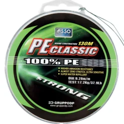 Tresses, Nylons, Fluorocarbones - ASSO Tresse Pe Classic Verte 130m