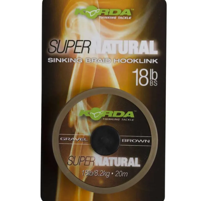 Acc.Montages/Hameçons - KORDA Tresse à bas de ligne carpe super natural 25lbs
