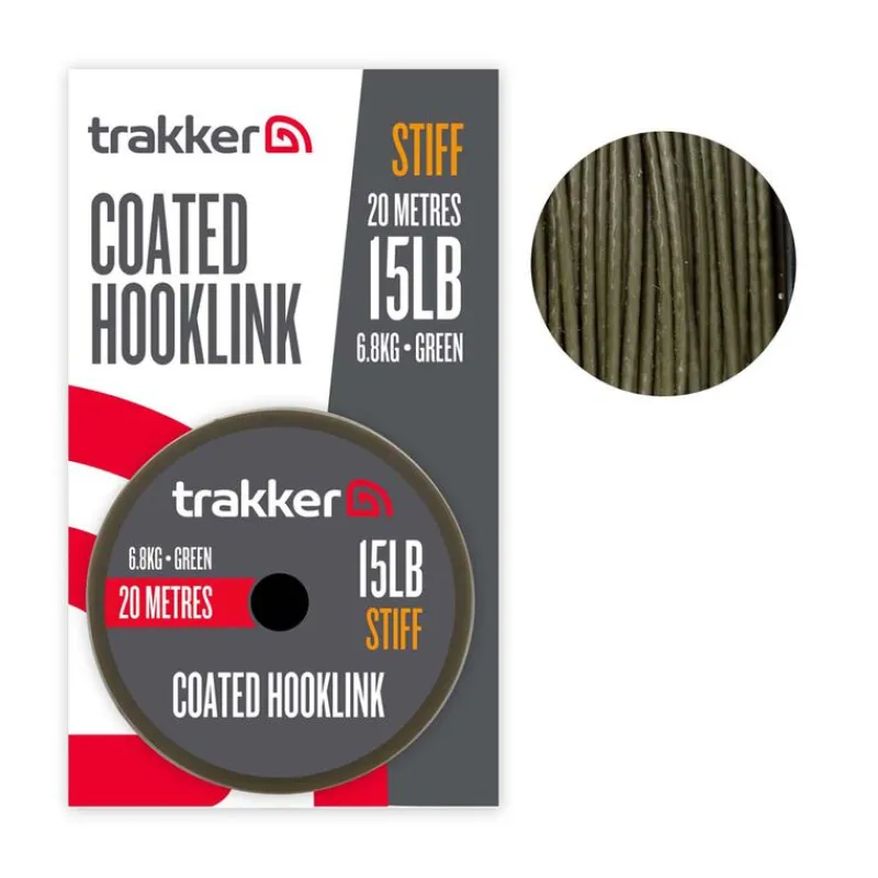 Acc.Montages/Hameçons - TRAKKER Tresse à bas de ligne Stiff Coated Hooklink 20m