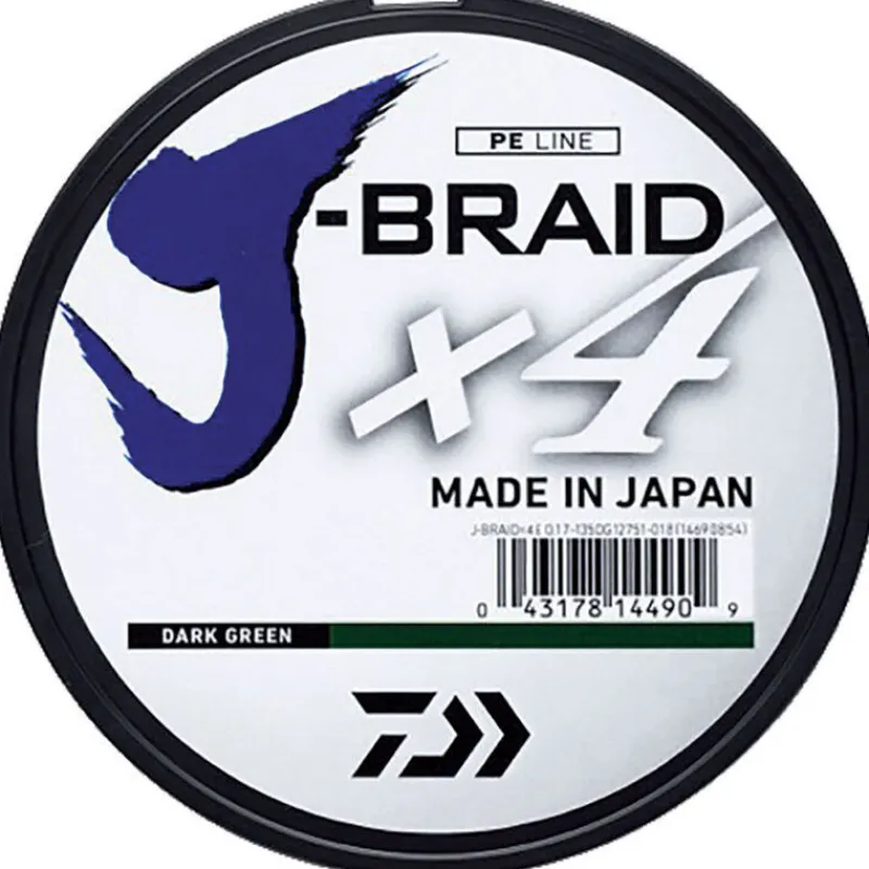 Filaments - DAIWA Tresse jbraid 4 brins verte 1350m