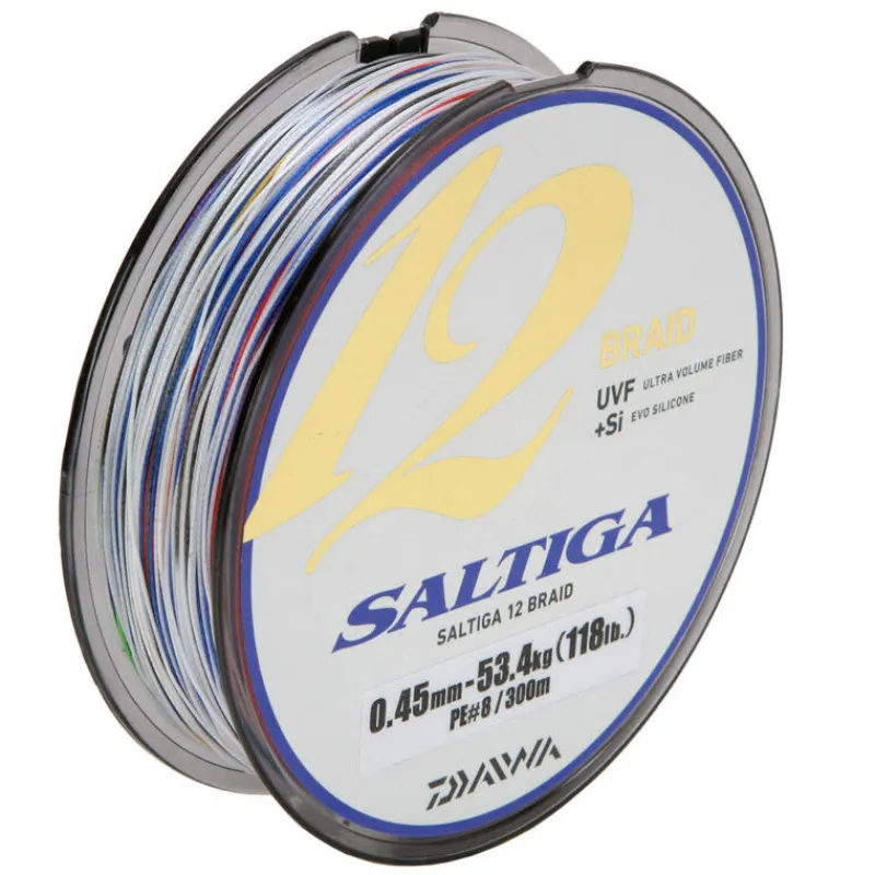 Pêche Du Thon|Tresses, Nylons, Fluorocarbones - DAIWA Tresse saltiga 12 brins ex 2.0 bobine de 300m
