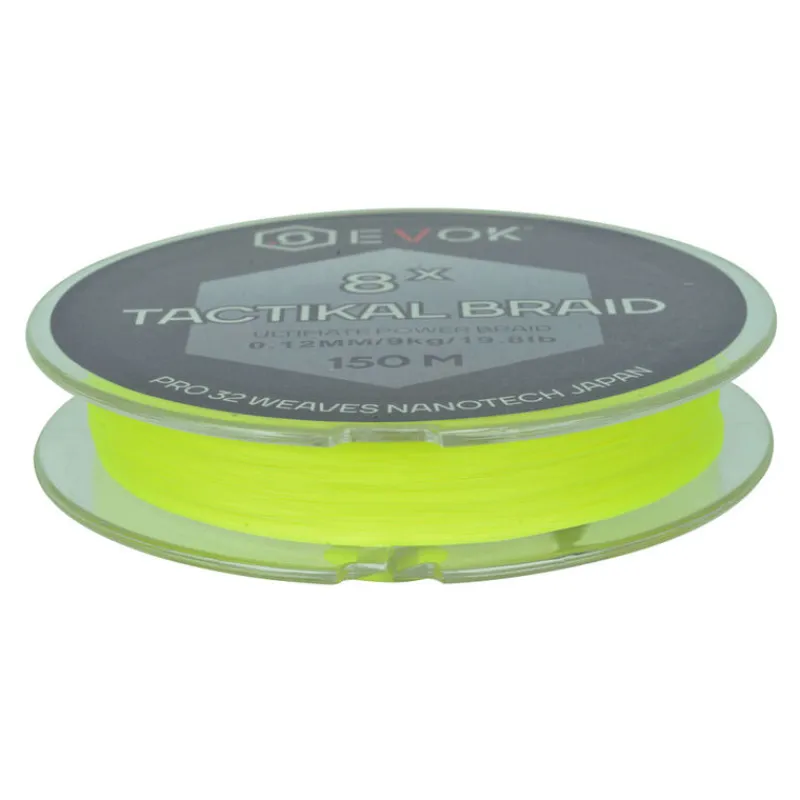 Tresses, Nylons, Fluorocarbones|Tresses, Nylons, Fluorocarbones - EVOK Tresse Tactikal Braid 8x Jaune 150m