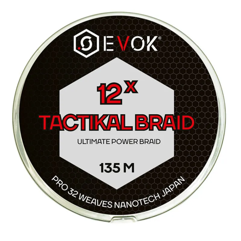 Tresses, Nylons, Fluorocarbones|Tresses, Nylons, Fluorocarbones - EVOK Tresse Tactikal Braid 12x Verte 135m
