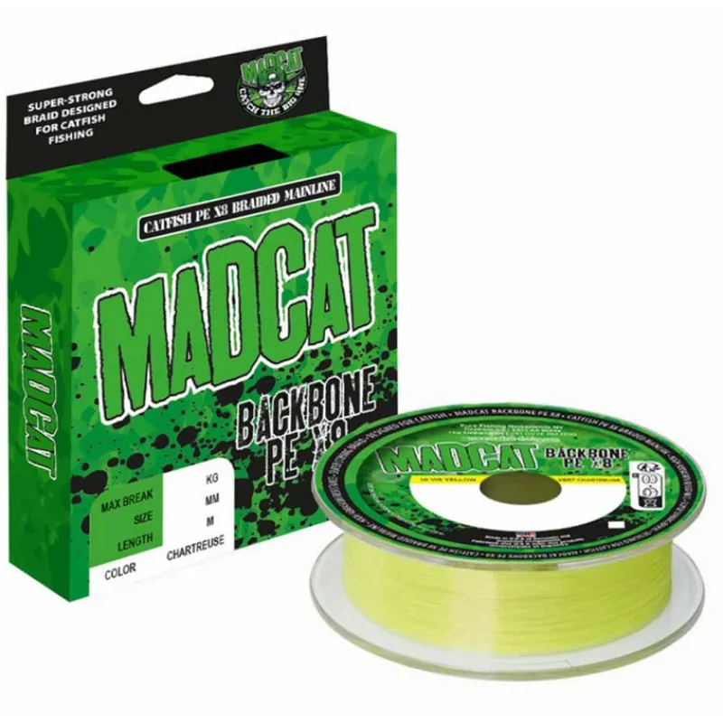 Filaments - MADCAT Tresse Backbone Pe X8 300m Chartreuse