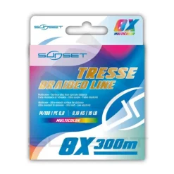 Tresses, Nylons, Fluorocarbones - SUNSET Tresse 8X RS Compétition Multicolor