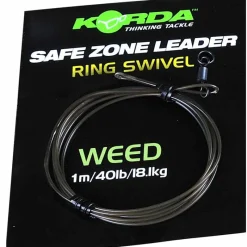 Acc.Montages/Hameçons - KORDA Tête de ligne carpe safe zone leader ring swivel 40lb 18.1kg