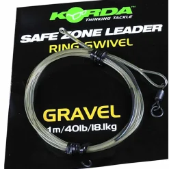 Acc.Montages/Hameçons - KORDA Tête de ligne carpe safe zone leader ring swivel 40lb 18.1kg