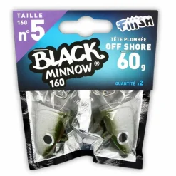 Leurres|Pêche Aux Leurres - FIIISH Tête plombée black minnow 160 off shore 60g (x2)