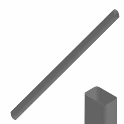 Cannes - RIVE Tube Ovale 50x80mm l 182cm Fume