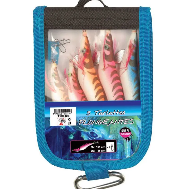 Pêche Eging|Leurres - FLASHMER Turlutte mer kit 5 turluttes plongeantes