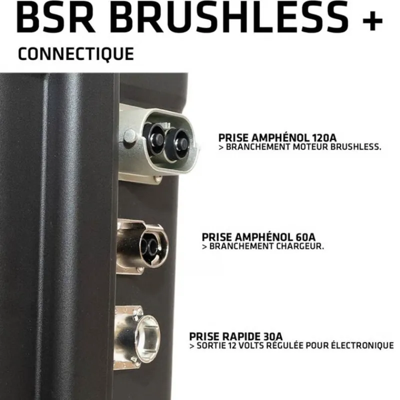 Batterie - BSR Valise BRUSHLESS+ LifePO4 Gen3 36V/100Ah + chargeur étanche 25A