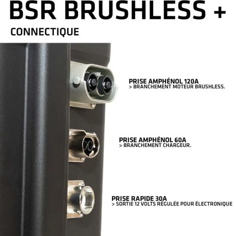 Batterie - BSR Valise BRUSHLESS+ LifePO4 Gen3 24V/100Ah + chargeur étanche 10A